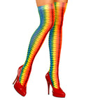  Tie Dye Thigh Highs 70 Den
