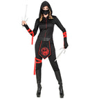 Ninja  Hooded Jumpsuit, Face Mask, Belt, Arm Ties, Leg Tie 