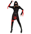 Ninja  Hooded Jumpsuit, Face Mask, Belt, Arm Ties, Leg Tie 