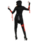 Ninja  Hooded Jumpsuit, Face Mask, Belt, Arm Ties, Leg Tie 