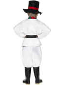 Snowman Costume Kids White Top Trousers Black Hat Scarf Belt and Carrot Nose 3