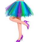 Blue-Azure-Green-Purple Tutu With Inner Pocket For Led Lights