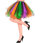 Black-Purple-Green-Orange Tutu With Inner Pocket For Led Lights