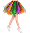 Black-Purple-Green-Orange Tutu With Inner Pocket For Led Lights