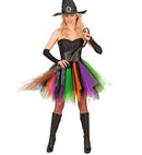 Black-Purple-Green-Orange Tutu With Inner Pocket For Led Lights