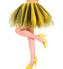 Yellow-Black Tutu With Inner Pocket For Led Lights