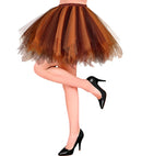 Dark Brown - Light Brown Tutu With Inner Pocket For Led Lights