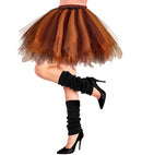 Dark Brown - Light Brown Tutu With Inner Pocket For Led Lights