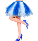 White-Blue Tutu With Inner Pocket For Led Lights