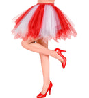 White-Red Tutu With Inner Pocket For Led Lights