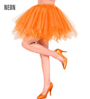 Neon Orange Tutu With Inner Pocket For Led Lights