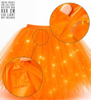 Neon Orange Tutu With Inner Pocket For Led Lights