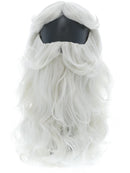 Santa Wig and Beard Set White 38cm Adult Costume Accessory 3