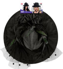 Witch Hat With Tulle, Flowers & Feathers 