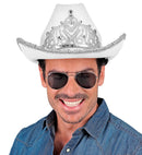 White Party Cowgirl Hat With Tiara