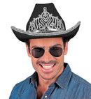 Black Party Cowgirl Hat With Tiara