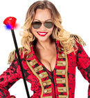 Blinking Light Ruby Cane 88 Cm - Activated By Shaking
