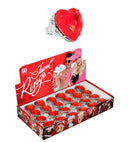 Red Gemstone Heart Rings In Display Box