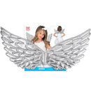 Silver Fabric Wings 43X22 Cm