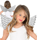 Silver Fabric Wings 43X22 Cm