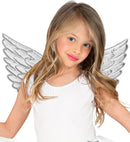 Silver Fabric Wings 43X22 Cm
