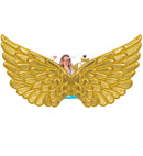 Gold Fabric Wings 57X26 Cm