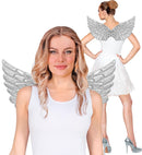 Silver Fabric Wings 57X26 Cm