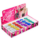 Colored Jewel Rings In Display Box - 4 Styles & 6 Colors Ass. 