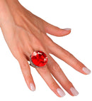Red Jewel Rings In Display Box - 3 Styles Ass. 