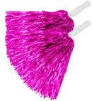 Set Of 2 Metallic Pink Pom Poms