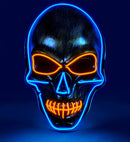 Colored Led Gold Skull Mask