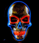 Colored Led Gold Skull Mask