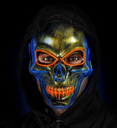 Colored Led Gold Skull Mask