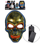 Colored Led Gold Skull Mask
