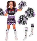 Zombie Cheerleader  Dress, Socks, Pom Poms  