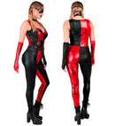 Evil Harlequin  Jumpsuit, Choker, Eyemask, Fingerless Gloves, Knife 