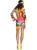60s Flower Power Costume Ladies Dress and Headband 3