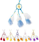 Feathered Dreamcatcher Necklace 6 Colors Ass.