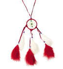 Feathered Dreamcatcher Necklace 6 Colors Ass.