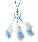 Feathered Dreamcatcher Necklace 6 Colors Ass.