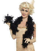 Black Feather Boa 150cm 50g Adult Costume Accessory 1