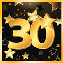 30th Birthday Napkins 13" 16 In Pkt 2