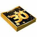30th Birthday Napkins 13" 16 In Pkt 1