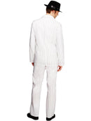 Gangster Costume Adult White Pinstriped Mob Boss Suit 3