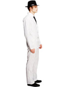 Gangster Costume Adult White Pinstriped Mob Boss Suit 2
