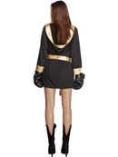 Boxing Knockout Costume Ladies Black Gold Vest Shorts Jacket Gloves 3