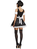 Fever Flirty French Maid Costume Adult Black White Dress Headpiece and Sleeves 4
