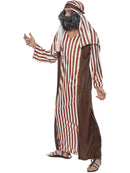 Shepherd Costume Adult Striped Nativity Robe and Headpiece 2