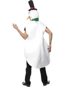 Snowman Costume Adult White Tabard Green Scarf Black Hat and Carrot Nose 3