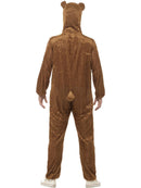 Bear Costume Brown Adult Jumpsuit with Hood Face and Ears 4